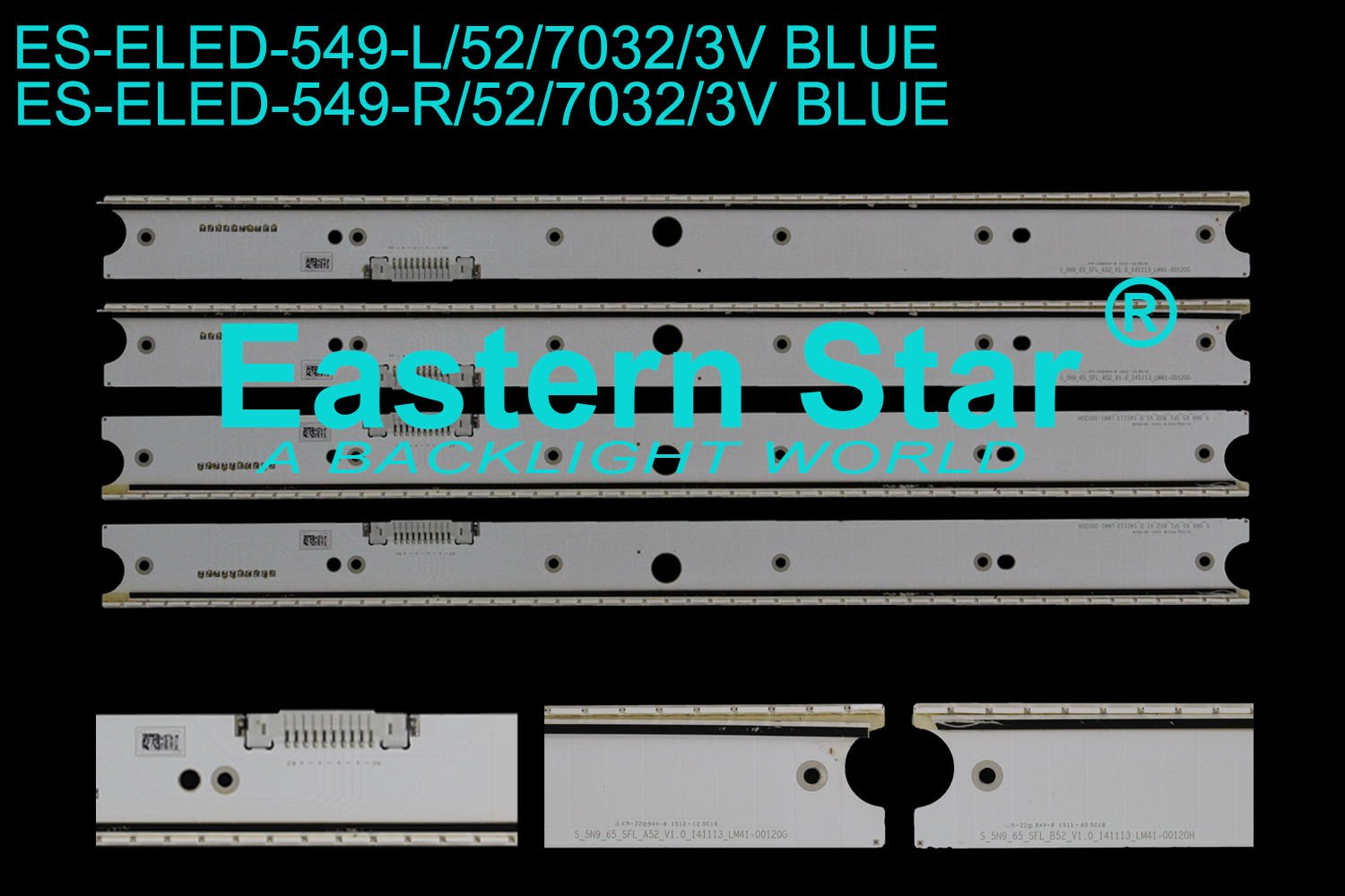 ELED-549, Samsung  Led Bar, UE65HS8500, UE65JS8500, UA65JS9800JXXZ, UA65JS9000R, S_5N9_65_SFL_A52_V1.0_LM41-00172G, S_5N9_65_SFL_B52_V1.0_LM41-00172H, 34776A,