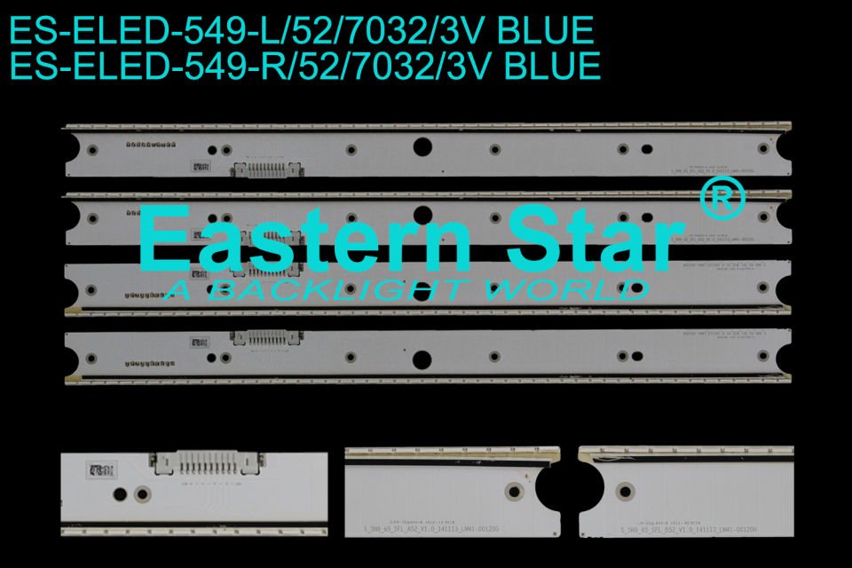 ELED-549, Samsung  Led Bar, UE65HS8500, UE65JS8500, UA65JS9800JXXZ, UA65JS9000R, S_5N9_65_SFL_A52_V1.0_LM41-00172G, S_5N9_65_SFL_B52_V1.0_LM41-00172H, 34776A,