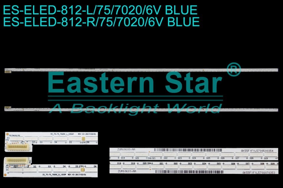 ELED-812, A55L9799, A55L9799,55_75+75_7020C_L/R_15S5P REV.V3 ,A55L9799 LEDBAR,