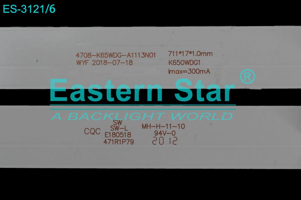 ES-3121, Led Bar, DH-LM65-S400, 4708-K65WDG-A1113N01, K650WD93, K650WDG1, K650WDG1195102, 4708-K65WDG-A1113N01 K650WD93,