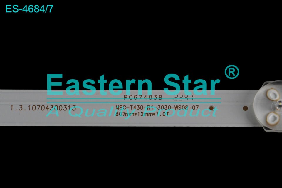 ES-4684, REDLİNE M43 LEDBAR, M43, MSG-T430-R1-3030-WS08-07,