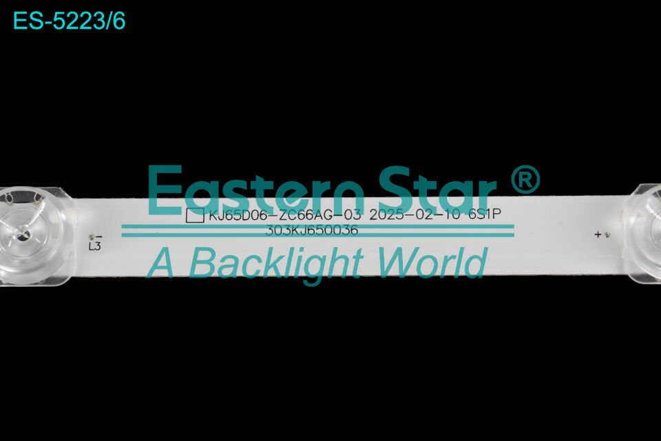 ES-5223, KJ65D06-ZC66AG-03 2025-02-10 6S1P C65/D20/36 240-260/3.0-3.2V 2W 20250208-V1.0 65D2003V2W6C1B61014M