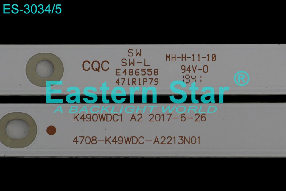 ES-3034, Tv Led Bar, K490WDC1 A2 4708-K49WDC-A2213N01,