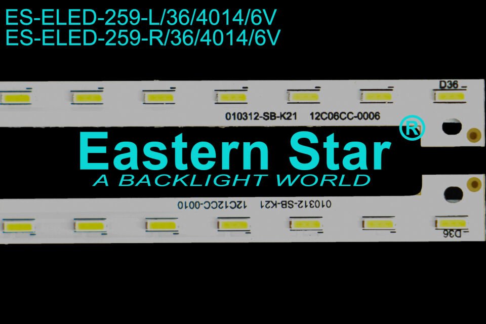 ELED-259, Panasonic Led Bar, TX-L32X3E, TC-L32X5E, TC-L32X5B, TX-L32E5E, TX-L32RX34,  TX-L32EW5, TX-L32X5B, VVX32H125G00, LE32HWD, STM320A72, NLAW10171R, NLAW10171L,
