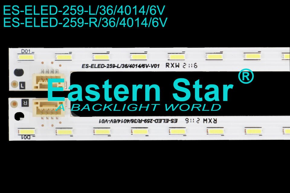 ELED-259, Panasonic Led Bar, TX-L32X3E, TC-L32X5E, TC-L32X5B, TX-L32E5E, TX-L32RX34,  TX-L32EW5, TX-L32X5B, VVX32H125G00, LE32HWD, STM320A72, NLAW10171R, NLAW10171L,