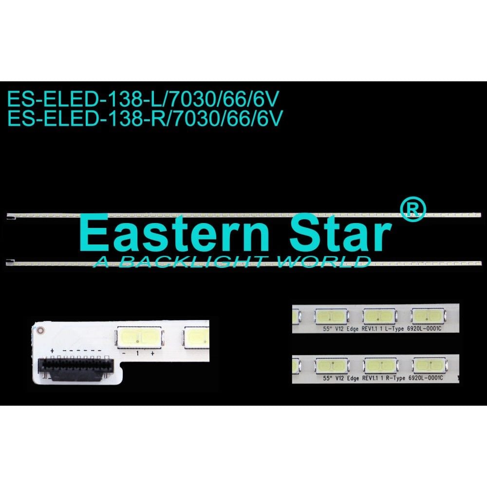 ELED-138, B55-LEP-6B, 55LM620S, 55LM620, 55LM615S, 55PF8080, TX-L55ET5E, 55-LEP-6B Led Bar, B55-LEP-6WV Led Bar, ELED-138 Vestel Led Bar, B55-LEP-6B, 55LM620S, 55LM620, 55LM615S Led Bar,