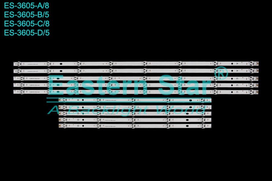 ES-3605, Vestel Led Bar, 65U9500, 65U9400, 65UL9500, 65R7540UA, 65R7540UB, 65HT8060UD, 65UL3A63DG, 65UL2063DB, 65UL2063DG,