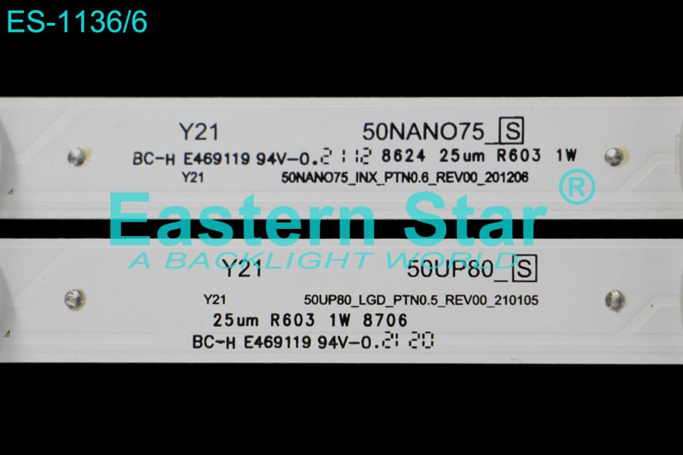 ES-1136 Lg Led Bar, 50UP77006LB, 50UP81006LA, 50NANO766QA,