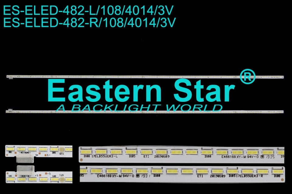 ES-ELED-482, Vestel Led Bar,  23458206, 55UA8900, 55UB8600, 55UB9650, 55UA9300, 55UA9400, 55UD9281, 55UA8990, 55UD9360, 55UD9460 55UD9350 ,55UA9400, 55UD9300, 55UD9280, 55UD9400, 55UD9300,